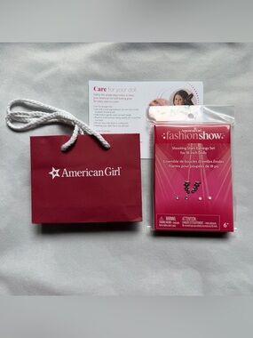 American Girl Shooting Stars Earrings Set for 18-inch Dolls + Doll Shopping Bag